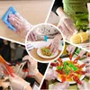 household sundries disposable pe thickened transparent oil-proof hairdressing food grade plastic film gloves DN088