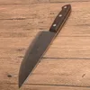 Oferta specjalna Knife Szef Kierowy Wysokiej Stali węglowej Satynowe Ostrze Full Tang Rękojeści Drewna Stałe Noże Ostre ostrza Ręcznie wykonane