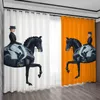 Rideau imprimé de Style moderne, ombrage écologique, luxe populaire, cheval Orange, pour salon, chambre à coucher, décoration de Restaurant