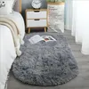 Carpets Oval Soft Silk Wool Carpet Modern Home Decor Living Room Sofa Coffee Table Floor Rug Girl Bedroom Foot Mat Plush Balcony Cushion