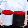 Real Preserved Rose Eternal Flower Hug Bucket Gift Box Immortal Rose Birthday Valentines Day Gift For Girlfriends/Mum/Daughter 210317