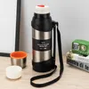 Large Capacity Stainless Steel Water Bottle Vacuum Flasks Thermoses Sports Pot Outdoor Thermos Bottles Double Layer Knight Cup 210809