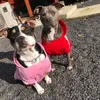 Tasarımcı Pet Giysileri Kazak Köpek Giyim Dört Seasons Küçük ve Orta Köpekler Hoodie Labrador Fransız Bulldog Ceket Giyim 5 Renkli Toptan Siyah S A219