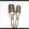 Nano ionic Bristle Hair Brush Brush Salon PEUG BARREL BOULAGE CHEVEUX DRICH BRSUATION ROND IN 4 TALLES OUTILS SALONS PROFESSIONNELS B087 T3088049