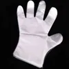 50 packs/lot 1 set = 1 pack = 100 pièces clair jetables en plastique gants Pe gant Transparent nettoyage jardinage maison Restaurant vente