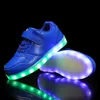 Grootte 25-37 Kinderen LED-schoenen Gloeiende Sneakers Kid Krasovki met achtergrondverlichting USB Licht omhoog Schoenen Lichtgevende Sneakers voor Jongens Meisjes 211022