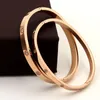 Rose Gold Kristallarmbänder für Frauen Männer Paar Armband Silber Marke Schmuckzubehör Damen Golden Zirkon Geschenk Bangle 5222469