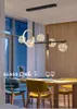 Yeni Nordic LED Tavan Avize Yemek Odası Mutfak Cam Top Oturma Odası Kolye Işıkları Romantik Lüks Asılı Lamba