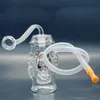 Glass Oil Burner Water Bong pyrex glass oil burner pipes thick Clear pipe small Bubbler Bong MiNi Oil Dab Rigs for Smoking Hookahs
