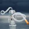 Szklany palnik olejowy bongo wodne pyrex szklany palnik olejowy rury gruba przezroczysta rura mała Bubbler Bong MiNi olej Dab Rigs do palenia fajki wodne