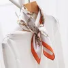 Pure 100% Silk Scarf For Women Luxury Handkerchief Hair Scarfs Ladies 53cm Square Headband Bag Scarves Female Bandana Head