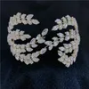 Hair Clips & Barrettes Fashion And Delicacy Leaves Flowers Zircon Women's Accessories Grace Princess Sparkling Crystal Crown Headdress