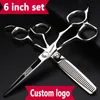 Hair Scissors Professional Hairdressing 6inch Precision Set Barber Shop Flat