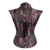 Bustini Corsetti Steampunk Gotico Stretto Corsetto del Cavaliere Oscuro Costume di Halloween Corpetto dimagrante Corsetto Sexy cinturino nero