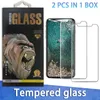 Clear Tempered Glass Screen Protector 2 Pack for iPhone15 14 13 12 MINI 11 PRO MAX XR XS 8plus 7 6 Samsung A11 A21 A41 A70 MOTO G7 LG Stylus7 With Retail Box