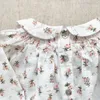 Herbst Baumwolle besticktes Hemd Blumen Baby Mädchen Langarm Puppe Herbst Kleidung für Kleinkind Mädchen 210702