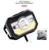 Kraftfulla LED -strålkastare Portable Sensor Headlamp Mini Cob -strålkastare USB -uppladdningsbara huvudlampor för utomhuscampingfiske