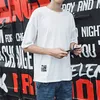 Streetwear Cotton Men T-shirt Half Length Tee Shirt Homme Hip Hop Ribbons Side-zipper Short Sleeve Men T Shirt SH190828262A