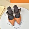 Toppkvalitet 2021 Lyxig designer stil patentläder högklackade skor kvinnor unika brev sandaler klänning sexig klänning skor thgmrw
