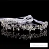 Barn Rhinestone Pärled Crown Fashion Hand Made Ribbon Garlands smycken POGRIPI GIRLER Hårtillbehör A68895254205
