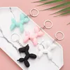 Fashion Keychain Charm Cute Balloon Dog Couple Key ring Creative Cartoon Mobile Phone Bag Car Pendant Fun Keychains