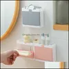 Savon Aessories Bath Home Gardensoap Storage Holder Wall Mounted Flap Box Bathroom Mtifunctional Drain Rack Organisateur Outils Plats Drop Del