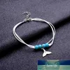 Nova imagem Cor Multi-camada Estrela do mar Sereia Cauda Frisada Peixe Fines Bohemian Personalidade Feminino Anklet Pulseira