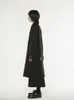 Heren Trench Coats Urban Youth Fashion Losse groot formaat lange diepe zwarte jas eenvoudige reversontwerp windjack