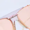 luxe- Qualité Oversize Pink Square Pilot Eye Femmes Femmes Marque de mode Lunettes de soleil Hommes Porter des lunettes de soleil transparentes. Avec boîte d'origine Xvllw