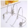 2020 Hot Statement Gold Silver Plated Star Flower Shaped Clear Rhinestone Palm Bangle & Bracelet for Women Fashion Jewelry Q0719