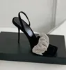 Top qualidade 2024 estilo designer de luxo couro patente sapato de salto alto feminino sandálias de carta única vestido sapatos sexy