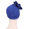 Elegant Women Flowers Turban Bonnet Muslim Hijab Headscarf Caps Party Headwear African Headtie Nigeria Female Top Hat Wedding