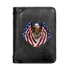 Wallets Luxury Genuine Leather Men Wallet American Flag mason Pocket Slim Card Holder Male Short Purses Gifts High Quality2802551