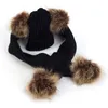 2Pcs Winter Neue Dicke Warme Baby Hut Schal für Junge Mädchen Set Nette Doppel Pompom Kinder Kinder Beanie Schals für Jungen Mädchen 2596 Q2