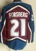 Men Ice Hockey Vintage Retro 21 Peter Forsberg Jerseys 19 Joe Sakic 33 Patrick Roy 8 Teemu Selanne 9 Paul Kariya 52 Adam Foote White Burgundy Maroon Red Home XueBeng