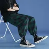 Trendiga Plaid Streetwear Byxor Mäns Bekväma Pant Sommar Loose Casual All-Match Korean Joggers Trousers 210715