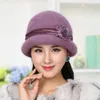 Winter Women Knitted Floral Skullies Super Soft Wool Mix Fur Hat Warm Beanies Female Baggy Headwear Cap H3 Wide Brim Hats