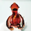 Mini piccolo tubo da fumo da 4,7 pollici Recycler Oil Dab Rigs Narghilè Shisha colorati a forma di pinguino Bong di vetro spesso carino Tubi dell'acqua marroni da 14 mm