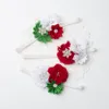 Bebek Bantlar Noel Elastik Hairbands Çocuklar Çocuk Noel Rhinestone Kar Tanesi Saç Aksesuarları Butik Kızlar Için El Yapımı Şapkalar KHA709