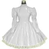 16 Renkler PVC Ismarlama Hizmetçi Cosplay Elbise Bayanlar Vintage Yüksek Boyun Uzun Kollu Vestido Gotik Lolita Parti Fantezi Elbise