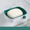 SOAP RAIL без бурения настенный настенный двойной слой губка блюдо в ванной комнате Блюда хранения держатель сливают лоток
