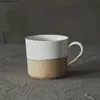 Kubki Japońskie Retro Ceramiczne Filiżanka kawy 130ml Creative Handmade Stoare Latte Proste Office Popołudnie Herbata Prezent urodzinowy