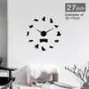 Labrador Retriever Dog Breeds Big Time Clock Auto-Adhésif Animaux DIY 3D Horloge Murale Chien Club Chiot Amant Chambre Mur Art Décor 210325