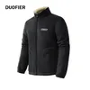 Brand Spring Autumn Casual Fleece Jacket Men Fashion Slim Fit Stand Collar Zipper Coat Mäns tjocka varma mens 4xl 211126