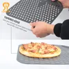 14/13 / 12 inç Delikli Peel Dikdörtgen Pizza Kürek Sert Kaplama Kürek Kısa Aracı