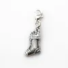 50pcs/lot christmas sock dangle floating hanging charms for DIY bracelet/necklace jewelry accessories