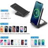 2 in 1 Qi Draadloze oplader Stand voor iPhone 12 11 XS XR X 8 Airpods Pro Opvouwbaar 20W Fast Charging Station Fit Samsung S21 S20 Bubs