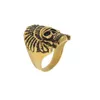 Europe Luxury Hip Hop Skull Punk Men & Women trend Gold Retro Ring Halloween Rapper Essential Jewelry Gift