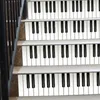 Adesivi murali 2 pezzi Tasti del pianoforte Scala autoadesiva rimovibile Fai da te Impermeabile Decorativo per la casa (18x116c