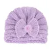 2021 Ny babyull Kniited Turban Kids Girls Boys Höst Vinter Varm Knit Mössor Keps För Barn BOWS Hat Headband